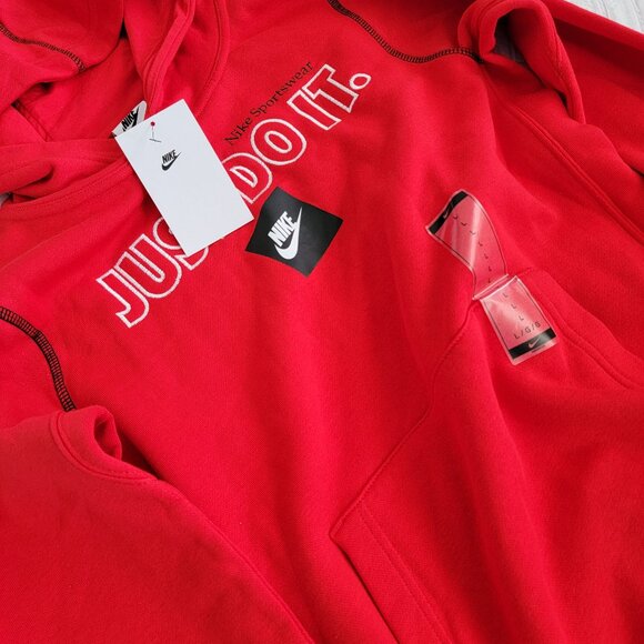 Nike JDI Pullover Hoodie DD8660-657 Red Size Large Big Kids NWT - Picture 12 of 12